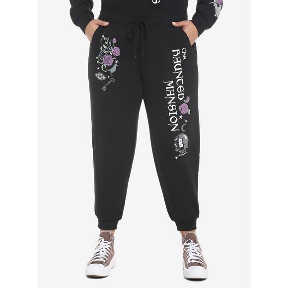 Disney Her Universe NWT Women's 4 4X Haunted Mansion Leota Rose Jogger Pants - Picture 1 of 12